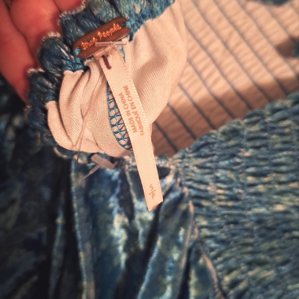 NWOT- Free People Velvet Bell Sleeve Romper - Picture 10 of 10